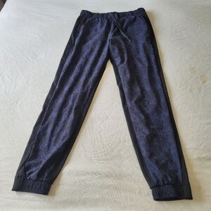 Athleta Brooklyn Joggers Women's Size 4 Snakeskin Alligator Print Blue Black